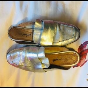 Free People silver mules